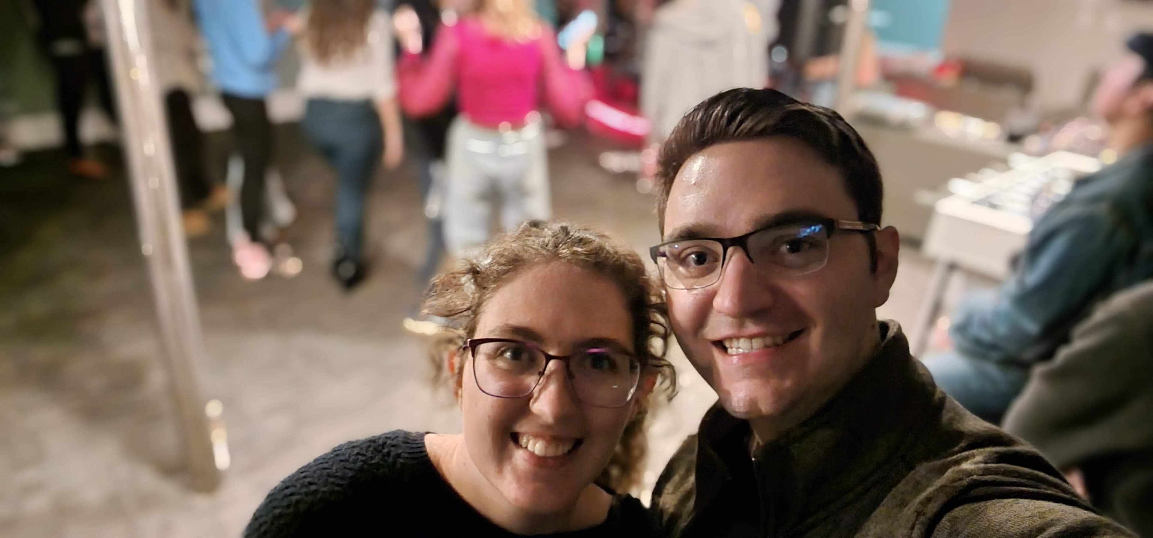 Vin & Rachel with a Local Band