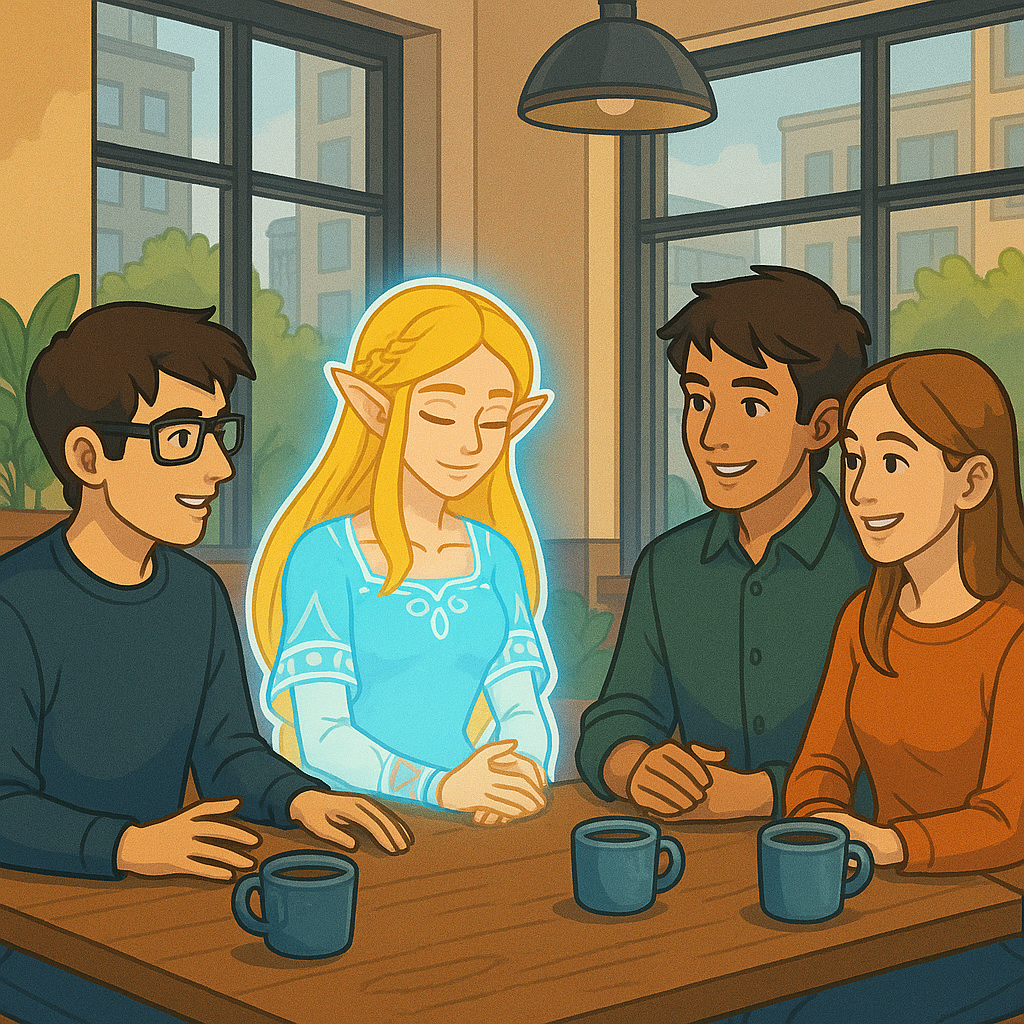 Zelda meets the friends