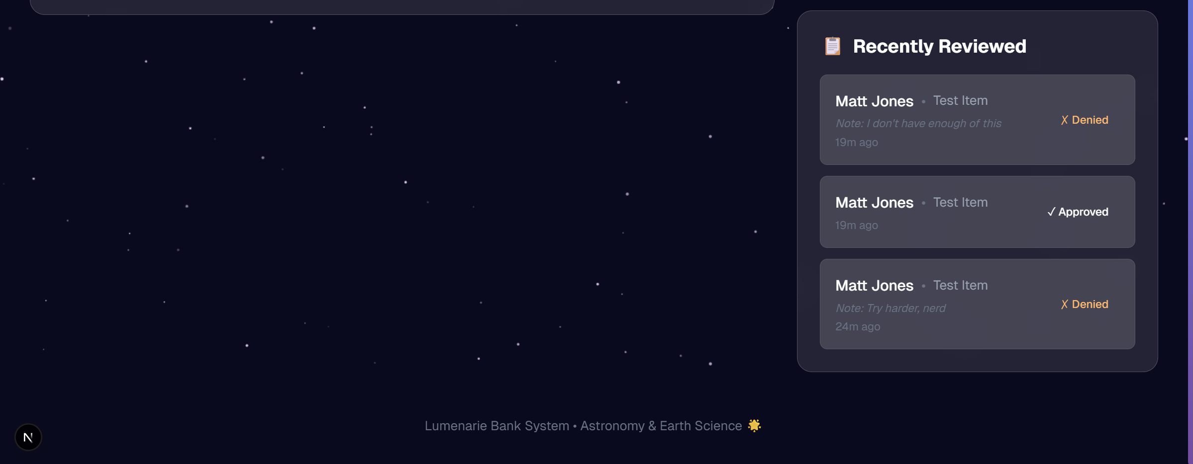 Lower panel of Teacher Dashboard with charts and quick summaries