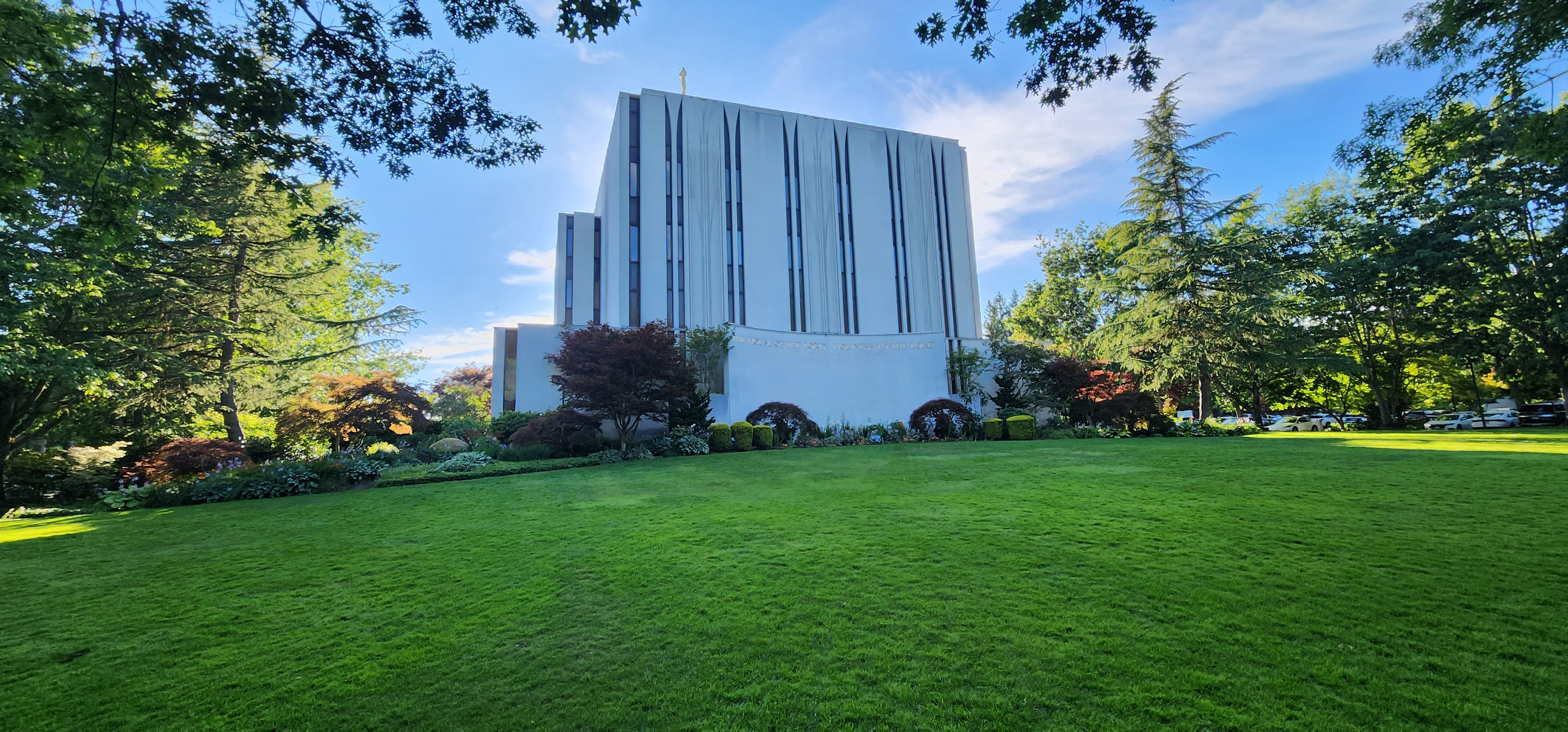 Backside of the Seattle Temple for the Church of Jesus Christ of Latter-day Saints